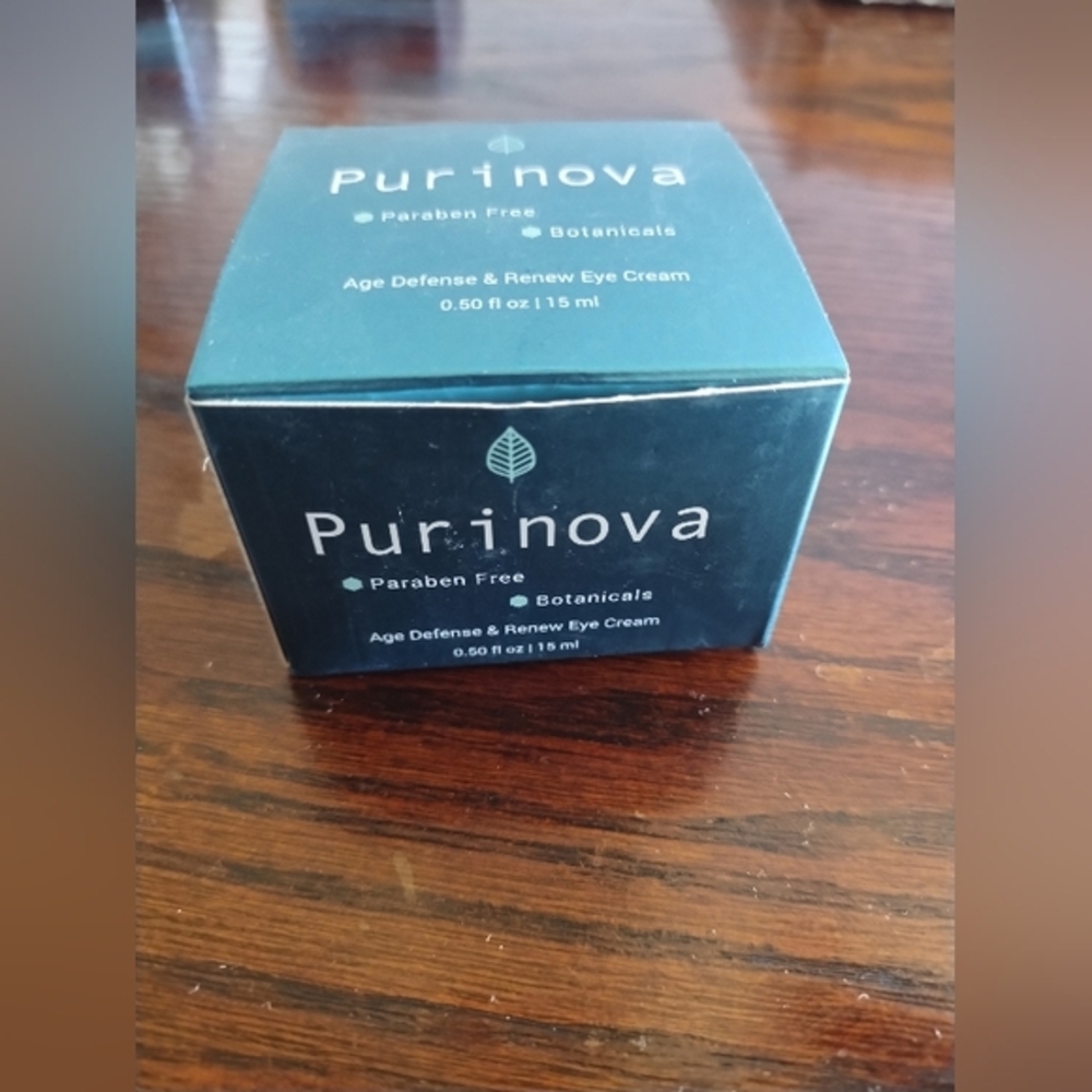 Purinova Age Defense & Renew EYE Cream .50 Fl Oz New Sealed Paraben Free